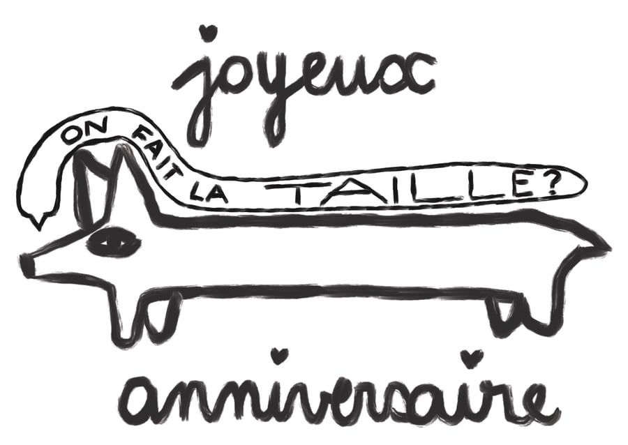 Image of Carte Francis Saucisse Joyeux anniversaire