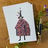 Image 1 of Postkarte - Wolkenzauberin mit blauer Sonne