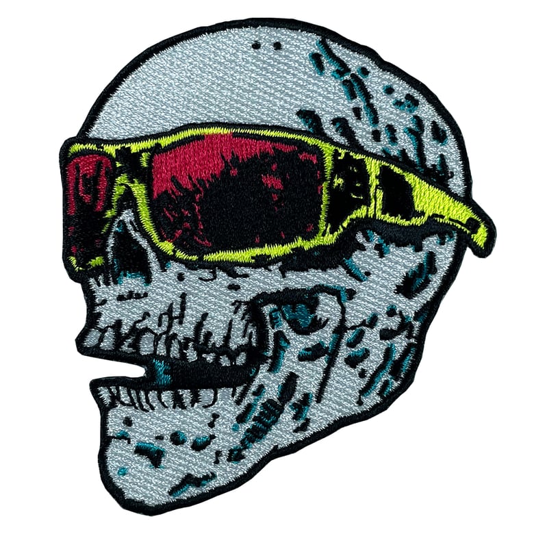 Image of SPEED SKULL EMBROIDERED PATCH 