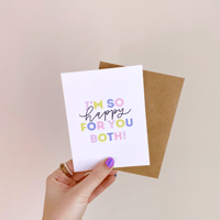 Image 2 of I'm So Happy For You Both! Card