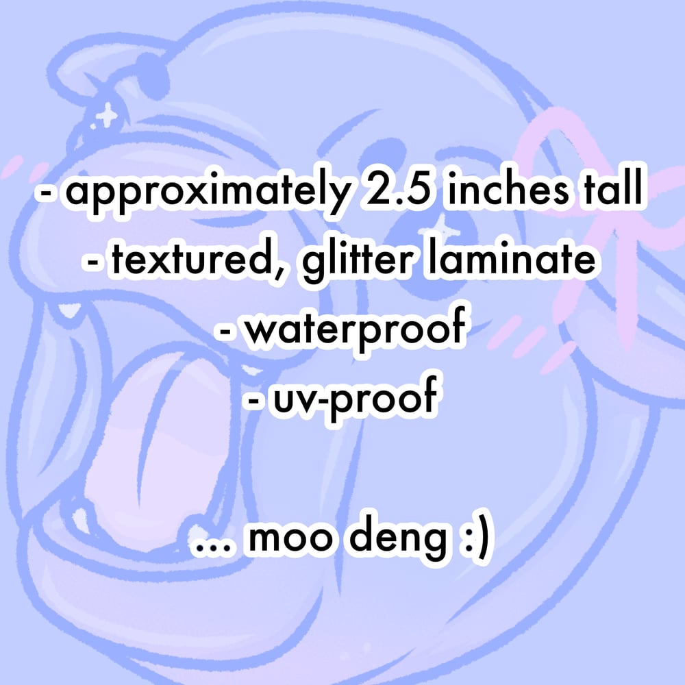 Image of Hydrate or Die Moo Deng Pygmy Hippo Sticker