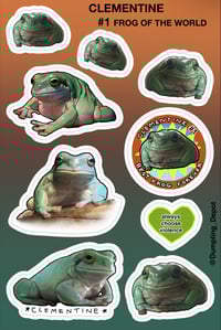 Best Frog Clementine Sticker Sheet 