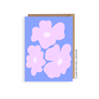 Image 1 of Blue Floral Card