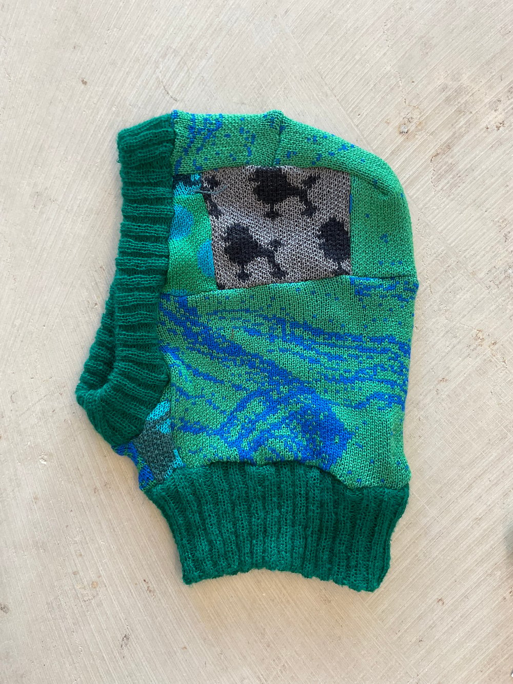 Merino wool patchwork balaclava 02.10