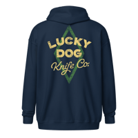 Image 2 of Lucky Dog Diamond Zipper Hoodie