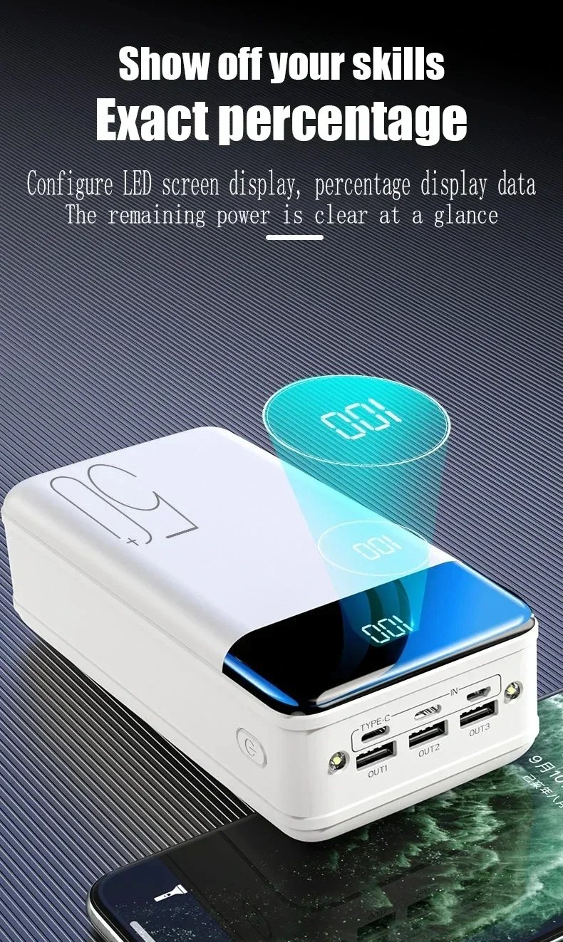 MSL 2024 New Wireless Power Bank 200000mAh Portable Power Supply