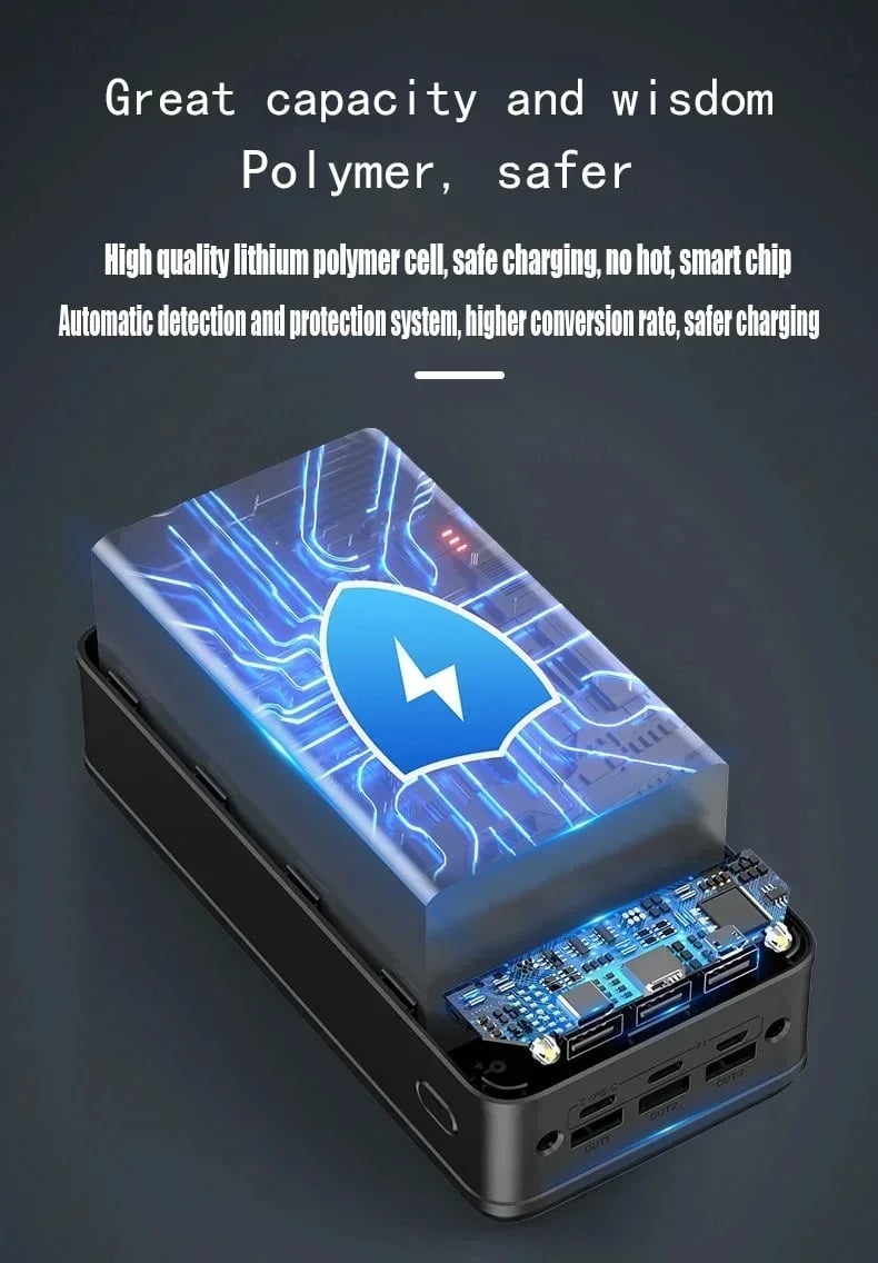 MSL 2024 New Wireless Power Bank 200000mAh Portable Power Supply