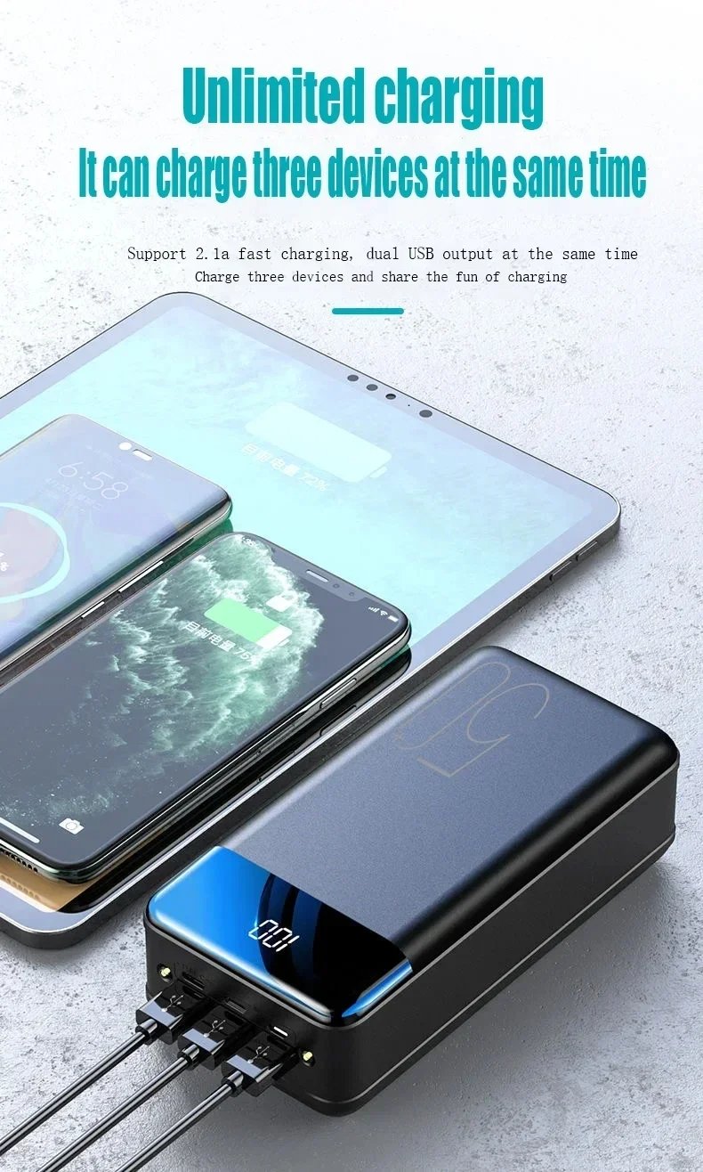 MSL 2024 New Wireless Power Bank 200000mAh Portable Power Supply