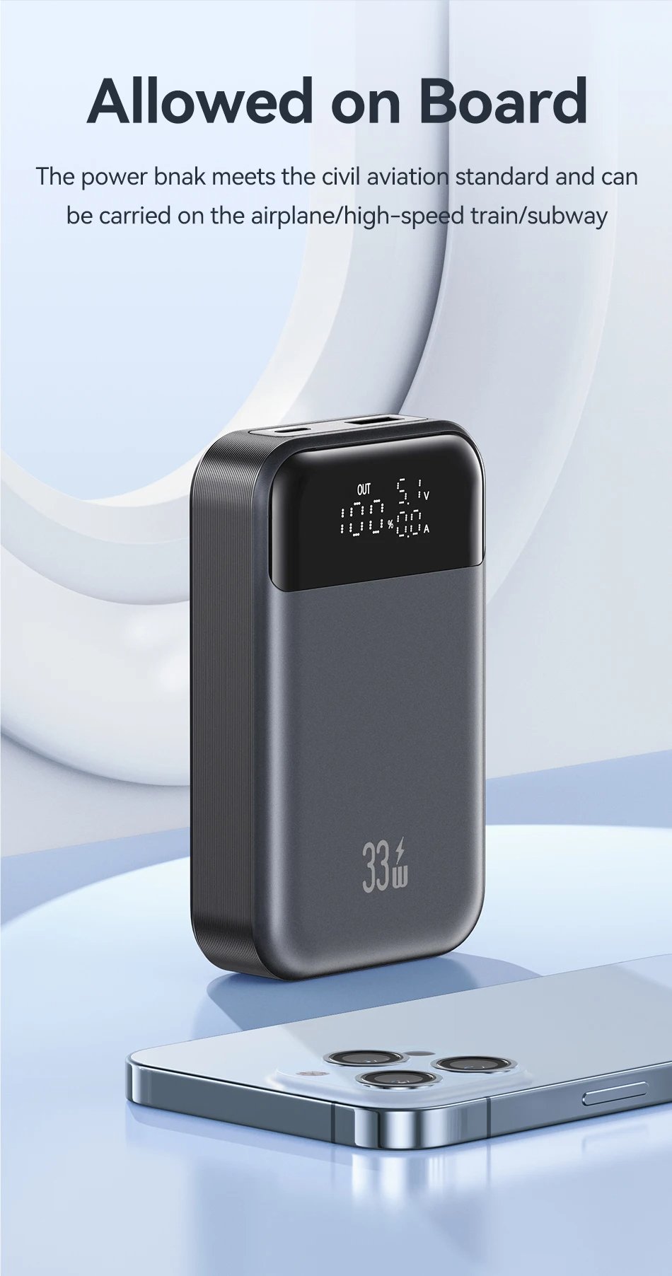 MSL Mini Power Bank 10000mAh 33W PD Fast Charging External Battery