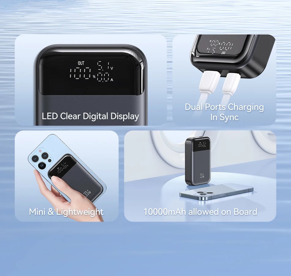MSL Mini Power Bank 10000mAh 33W PD Fast Charging External Battery