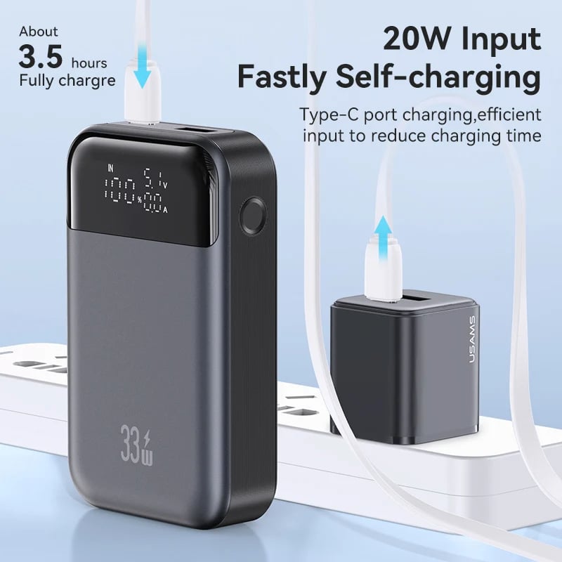 MSL Mini Power Bank 10000mAh 33W PD Fast Charging External Battery
