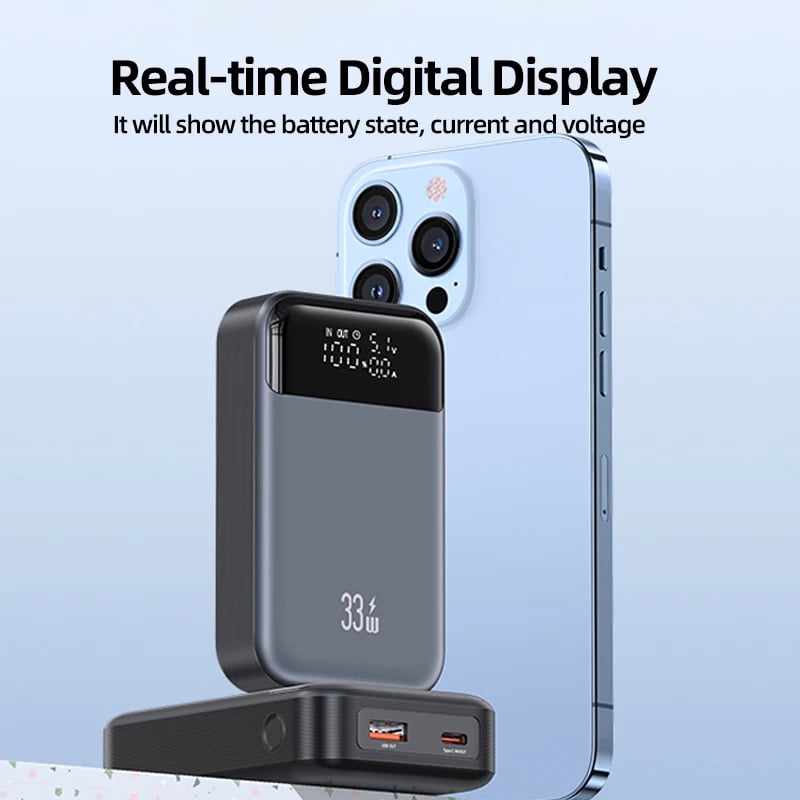 MSL Mini Power Bank 10000mAh 33W PD Fast Charging External Battery