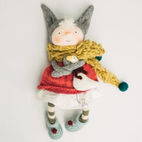 Image 1 of Eva - Wool Filled Sculpted Sock Cat, Waldorf Inspired