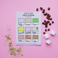 Favourite Drink Colour Swatch Sticker Sheet