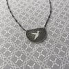 Sterling Silver Semicircle Hummingbird Necklace