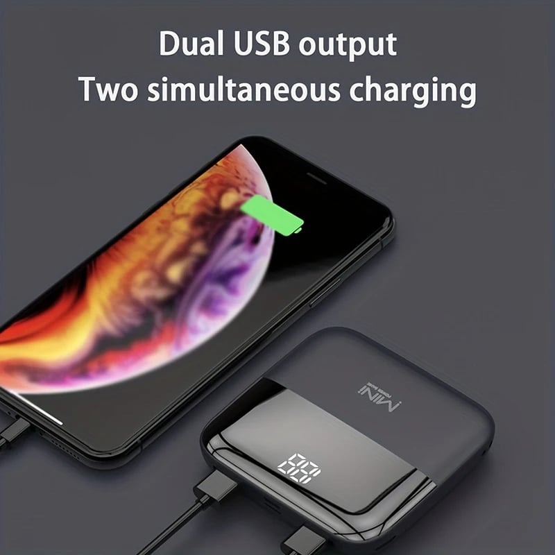 MSL 20000mAh Mini Large Capacity Power Bank Portable Digital Display Fast Charging