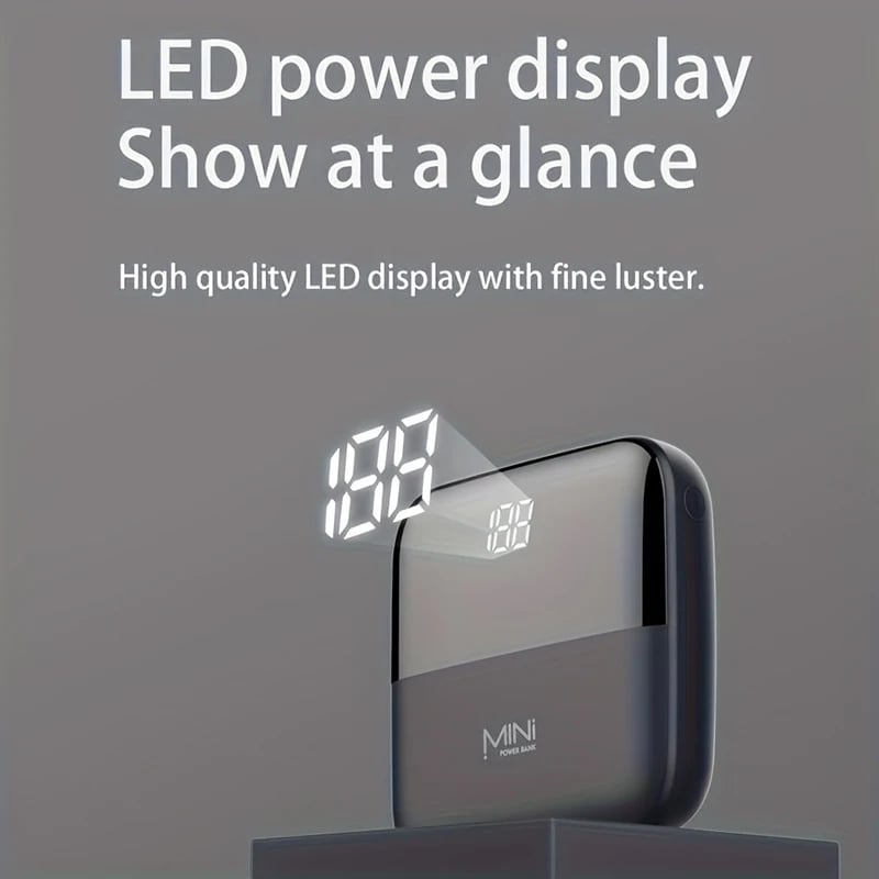 MSL 20000mAh Mini Large Capacity Power Bank Portable Digital Display Fast Charging