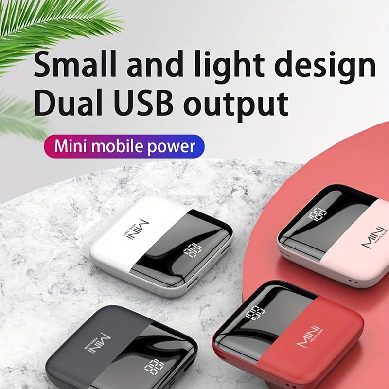 MSL 20000mAh Mini Large Capacity Power Bank Portable Digital Display Fast Charging