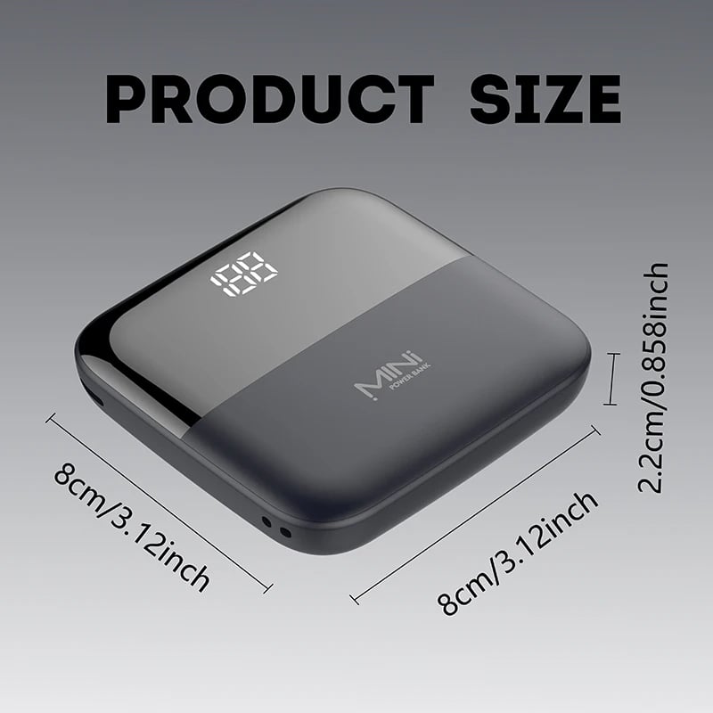 MSL 20000mAh Mini Large Capacity Power Bank Portable Digital Display Fast Charging