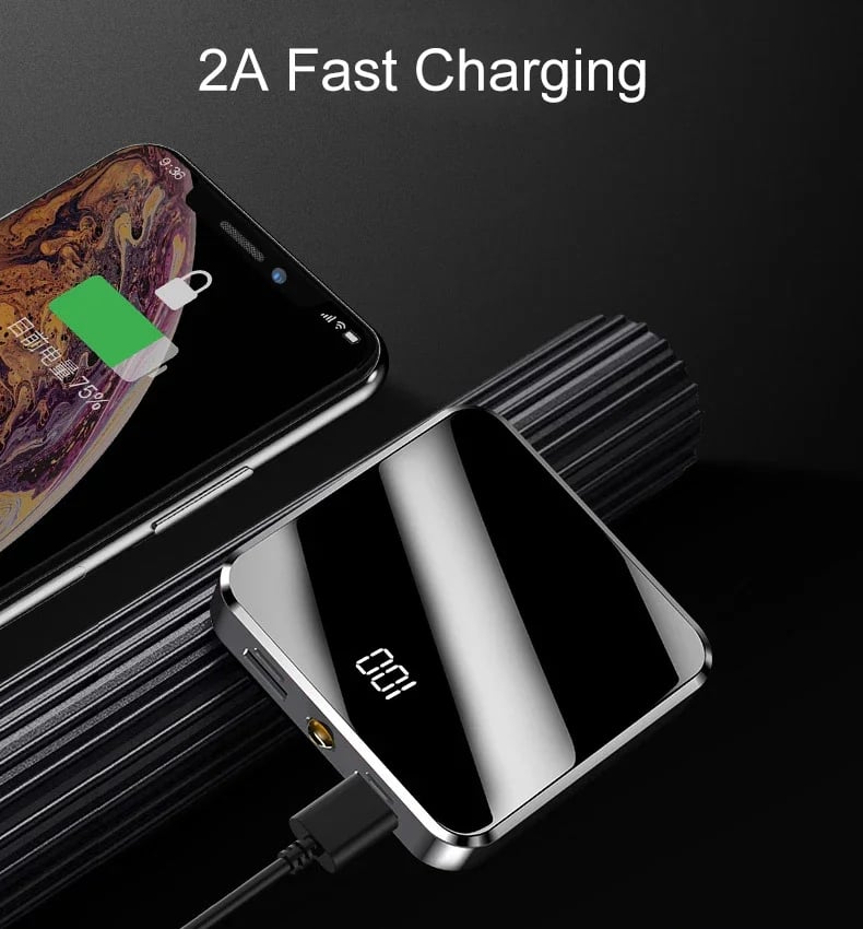 MSL 20000mAh Mini Large Capacity Power Bank Portable Digital Display Fast Charging