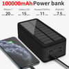 MSL 100000mAh Power Bank Magnetic Wireless Super Fast Charge 4USB 2.1A Solar Charging Powerbank