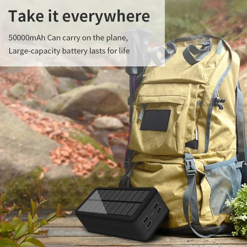 MSL 100000mAh Power Bank Magnetic Wireless Super Fast Charge 4USB 2.1A Solar Charging Powerbank