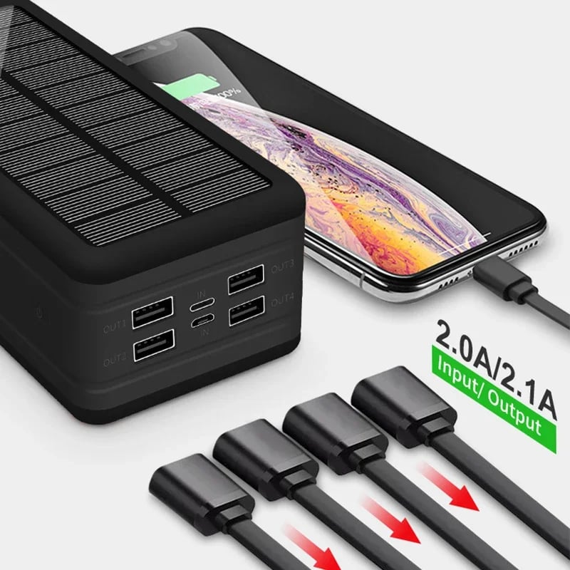 MSL 100000mAh Power Bank Magnetic Wireless Super Fast Charge 4USB 2.1A Solar Charging Powerbank