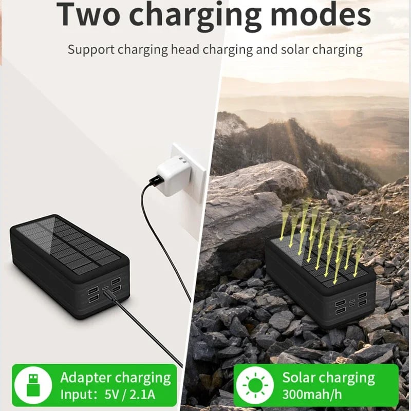 MSL 100000mAh Power Bank Magnetic Wireless Super Fast Charge 4USB 2.1A Solar Charging Powerbank