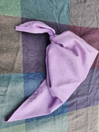 Image 3 of Linen Triangle Bandana in Lilac