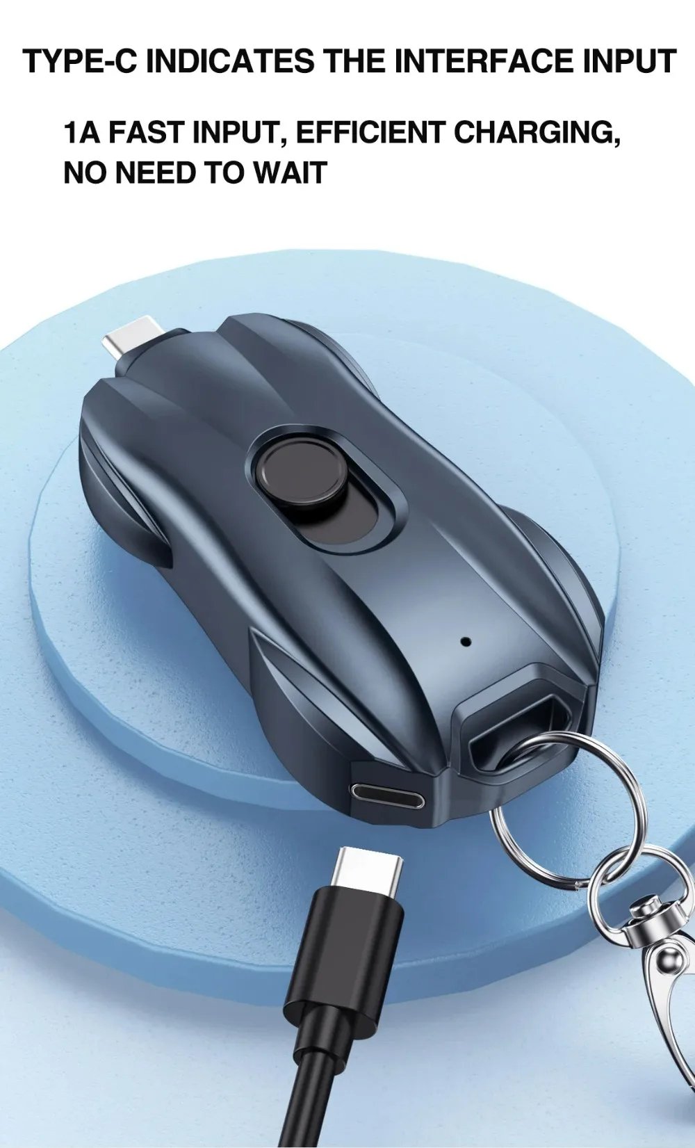 MSL Mini Power Bank Keychain Fast Charging Type-C