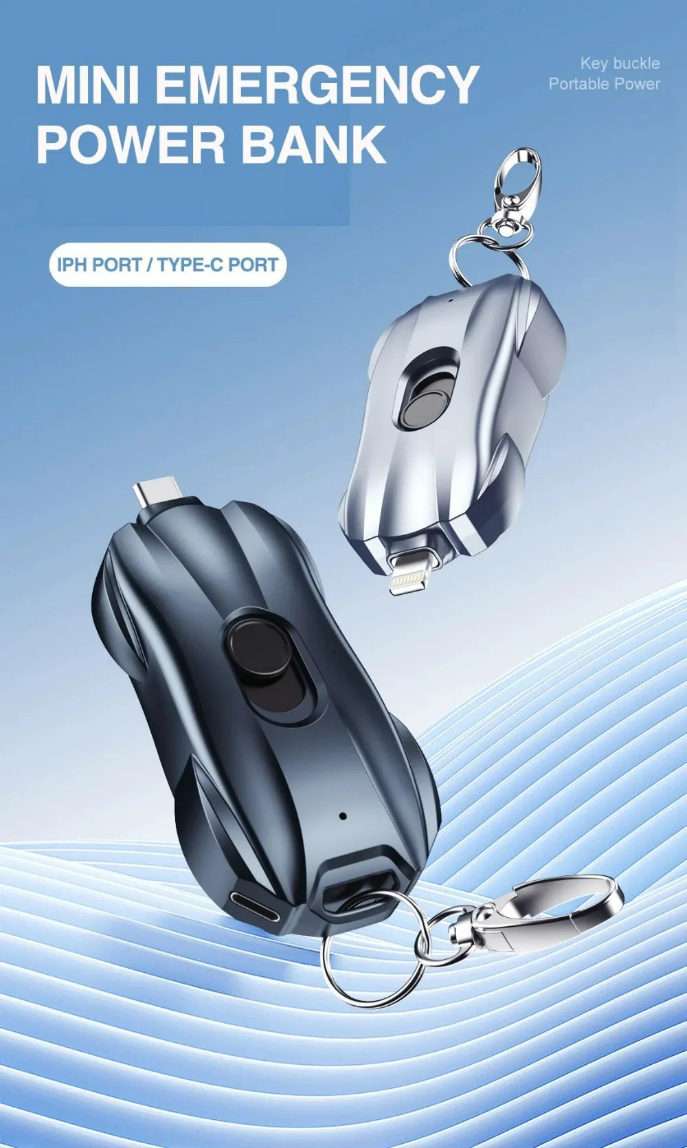 MSL Mini Power Bank Keychain Fast Charging Type-C