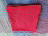 Image 2 of 40 Inch Square Linen Wrapping Scarf Crimson 