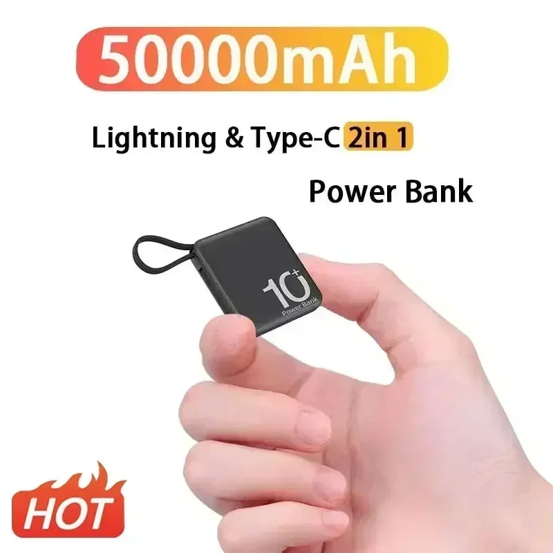 MSL 50000mAh Power Bank Mini Fast Charge Portable External Battery