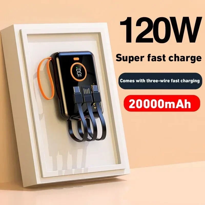 MSL Mini 120W Power Bank High-Capacity Fast Charging Portable Backup