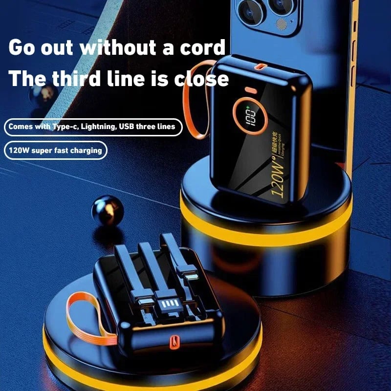 MSL Mini 120W Power Bank High-Capacity Fast Charging Portable Backup