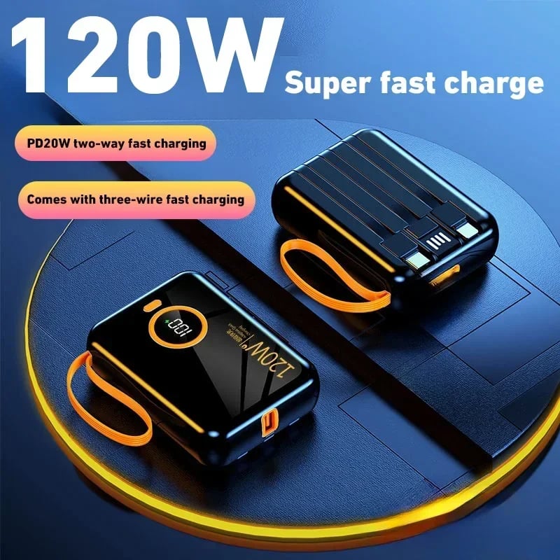MSL Mini 120W Power Bank High-Capacity Fast Charging Portable Backup