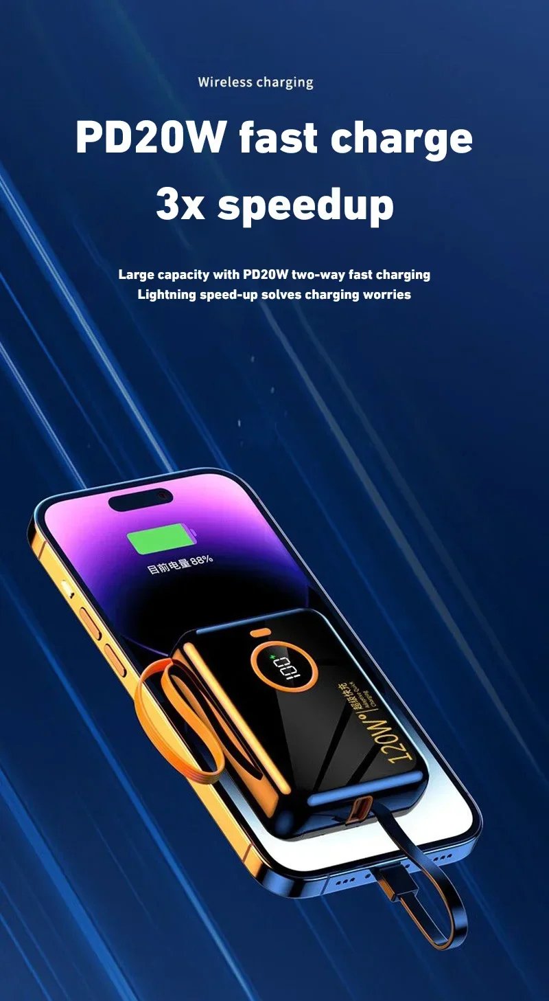 MSL Mini 120W Power Bank High-Capacity Fast Charging Portable Backup