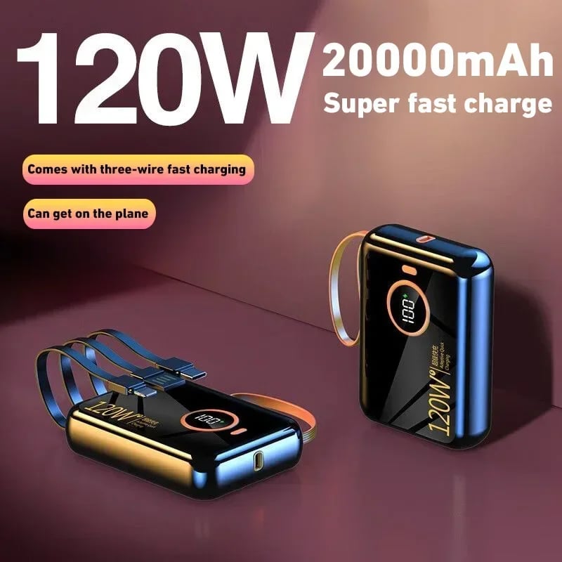 MSL Mini 120W Power Bank High-Capacity Fast Charging Portable Backup