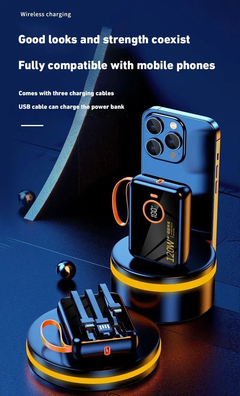 MSL Mini 120W Power Bank High-Capacity Fast Charging Portable Backup