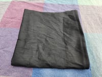Image 2 of 40 Inch Square Linen Wrapping Scarf in Black