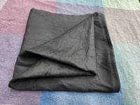 Image 1 of 40 Inch Square Linen Wrapping Scarf in Black