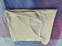40 Inch Square Knit Linen Wrapping Scarf in Sage Green 