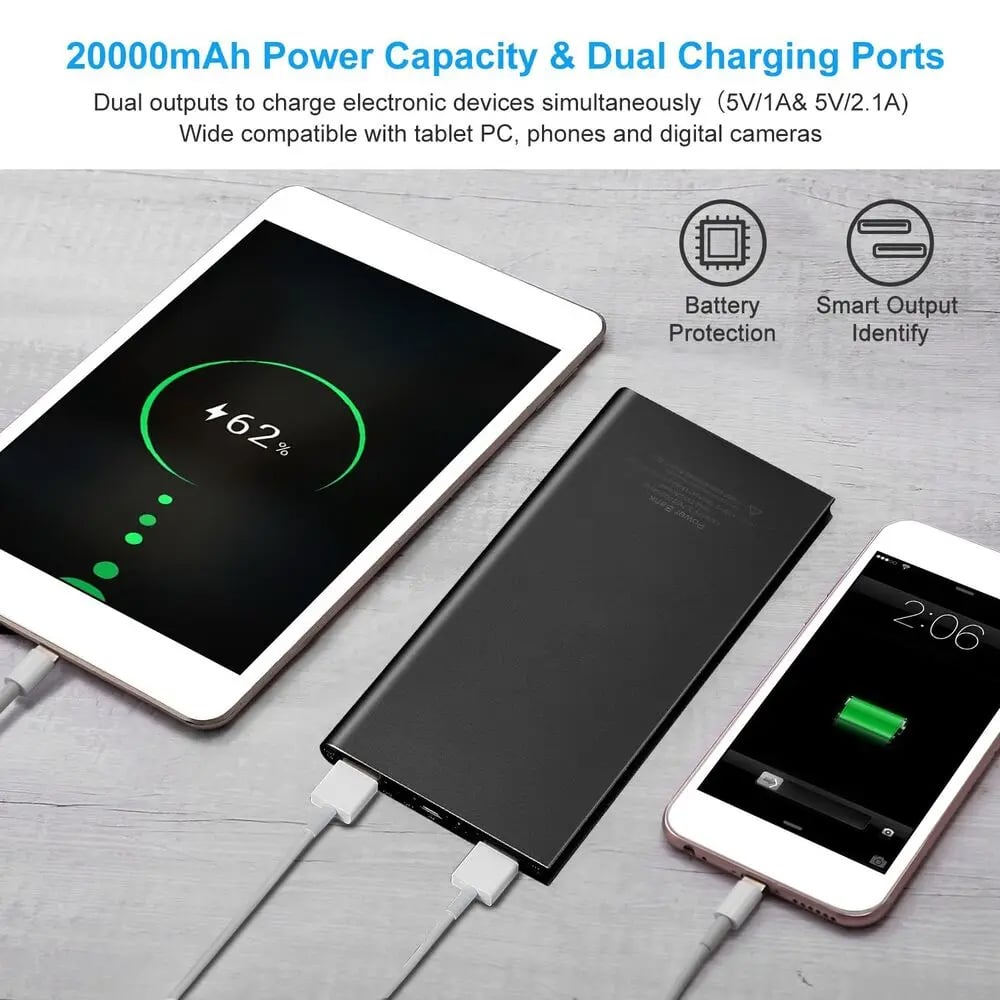 MSL 20000mAh Power Bank with Flashlight for Heated Clothing and Devices