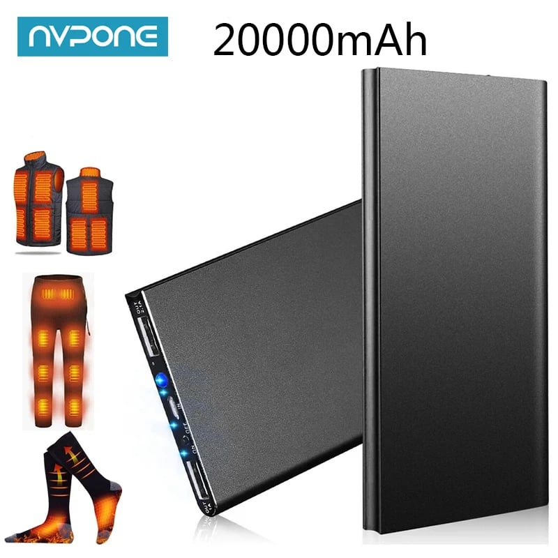 MSL 20000mAh Power Bank with Flashlight for Heated Clothing and Devices