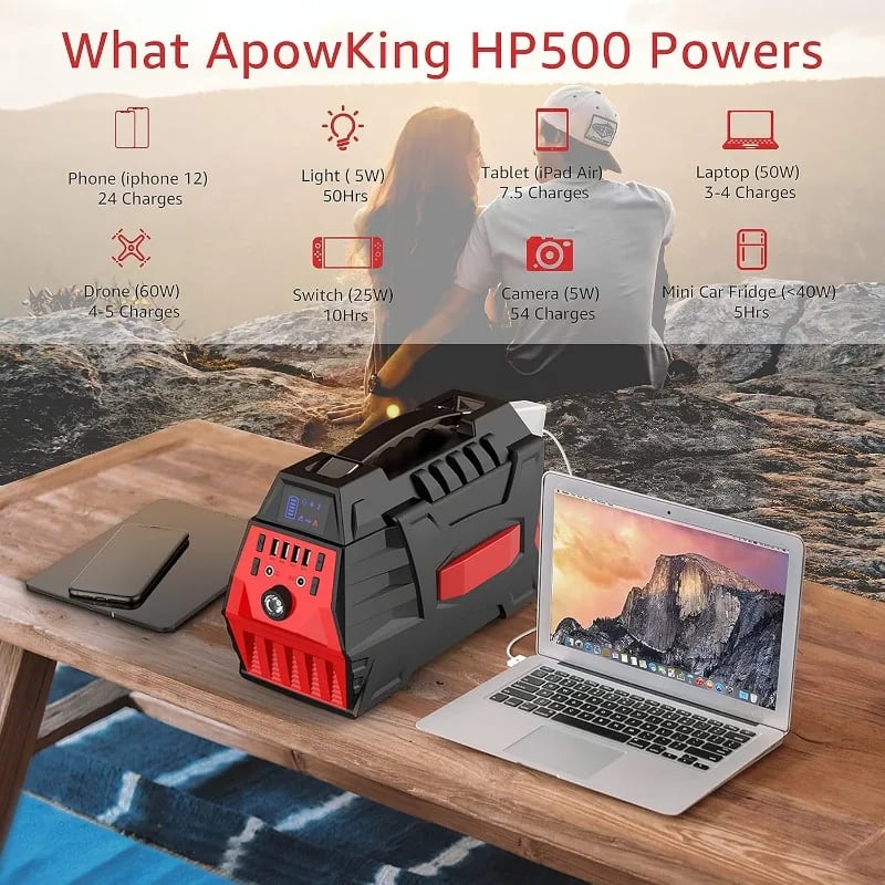 MSL 500W Portable Power Bank with AC Outlet for Home and Outdoor Use