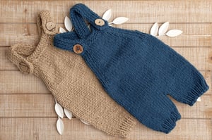 Image of Newborn Knit Overalls / 3 colors