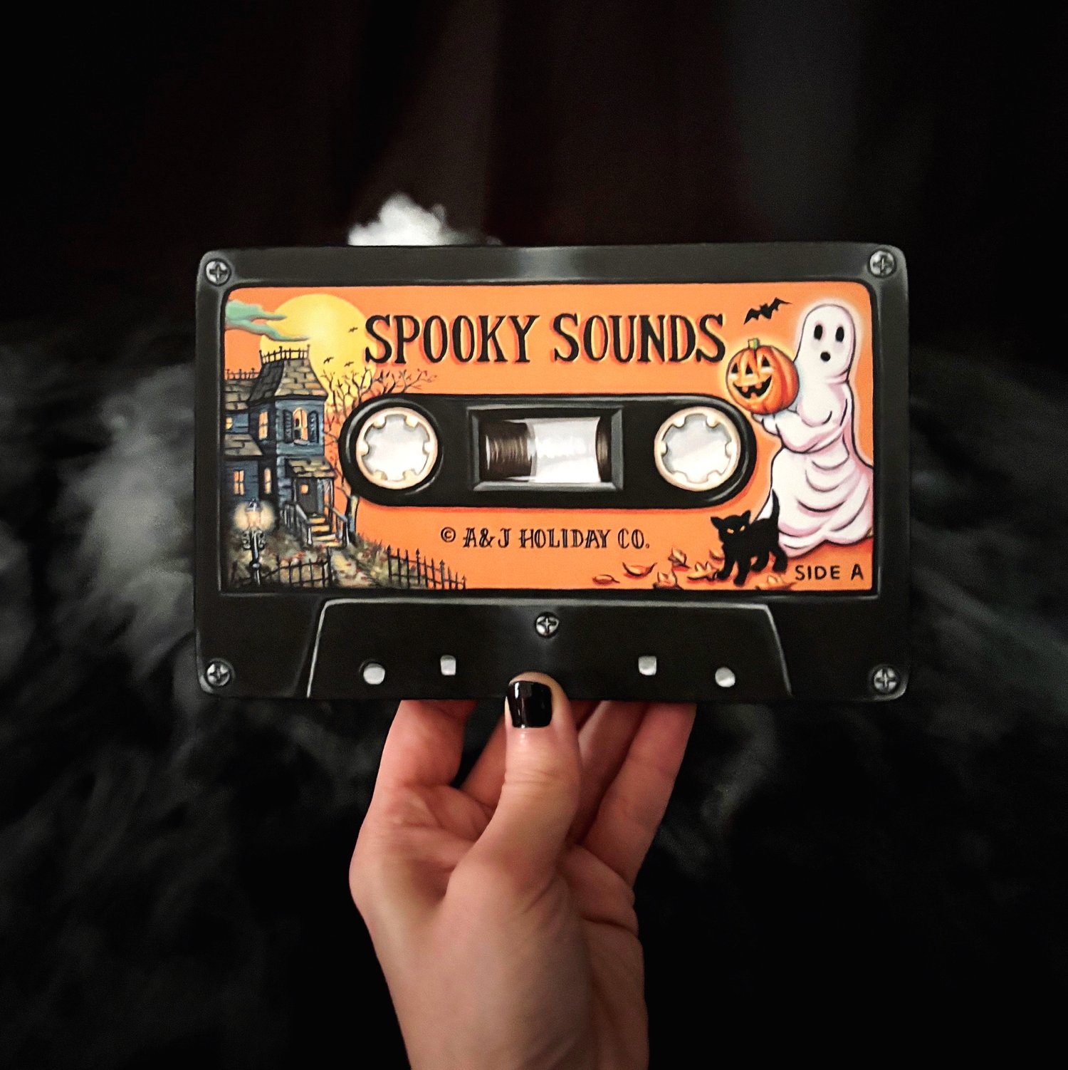Image of Spooky Sounds cassette tape plaque 