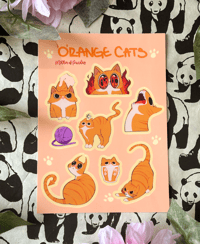 Image 1 of Orange Cats Sticker Sheet
