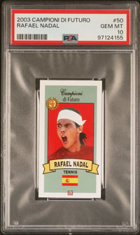 RAFAEL NADAL 2003 CAMPIONI DI FUTURO TENNIS ROOKIE CARD PSA 10