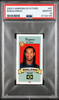 RONALDINHO 2003 CAMPIONI DI FUTURO SOCCER CARD PSA 10